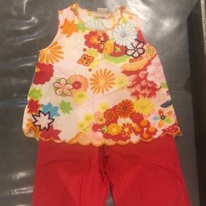 Zyno toddlers bright floral matching set